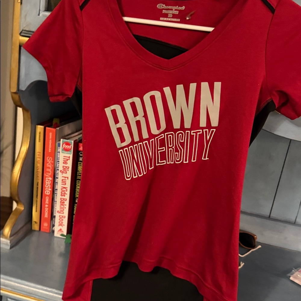 Champion Red V-Neck "BROWN UNIVERSITY" Women's Jersey - Picture 4 of 5